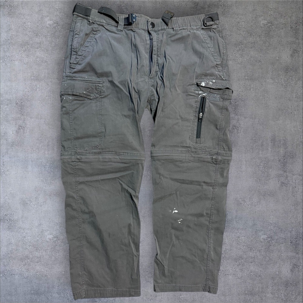 BC Clothing‎ Men's Convertible Stretch Cargo Pants/Shorts XXLx 30 Dark Gray